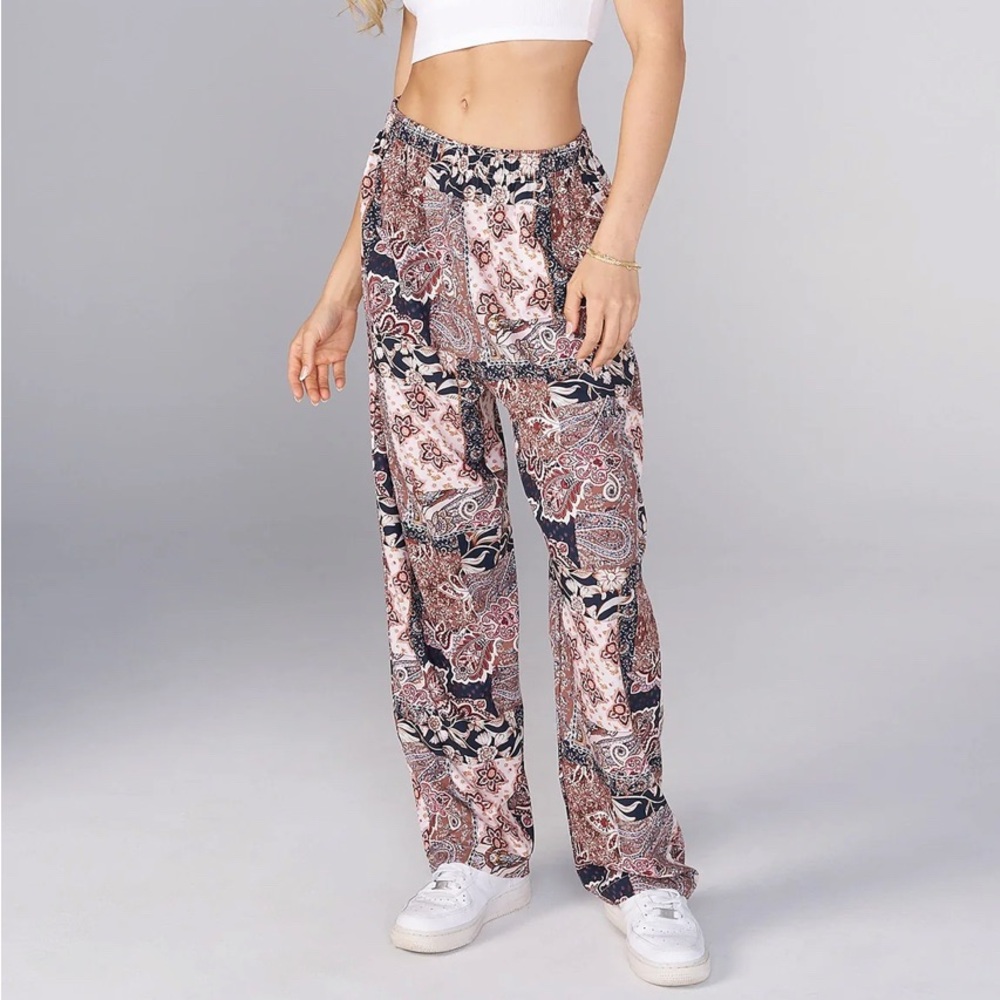 NWT YoungLA for Her Floral Patchwork Women's Pants - Ugly A** Joggers Size: L